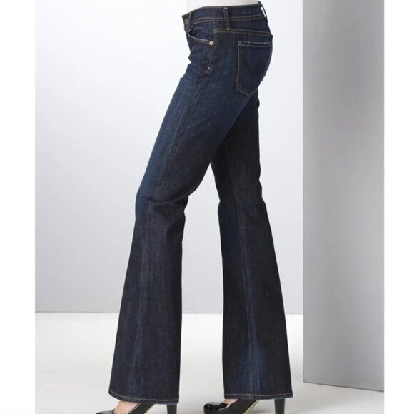 CITIZENS OF HUMANITY COH Ingrid Stretch #002 Low Waist Flare Jean Dark Wash 24 - Picture 3 of 16